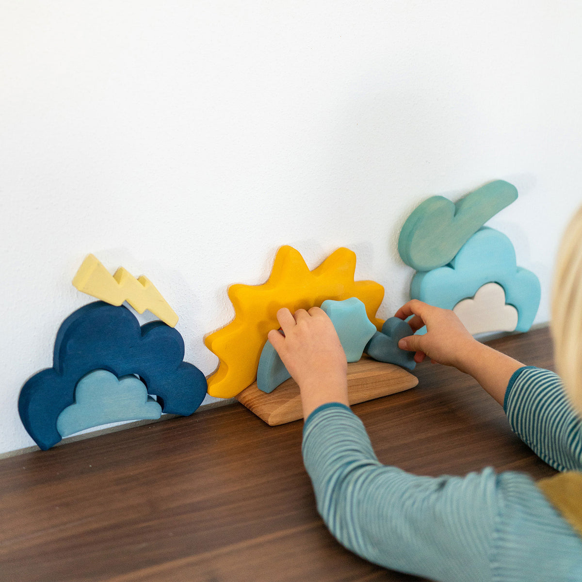 Grimm's Building Set Weather 13 Piece Wooden Toy | Magic Forest Shop