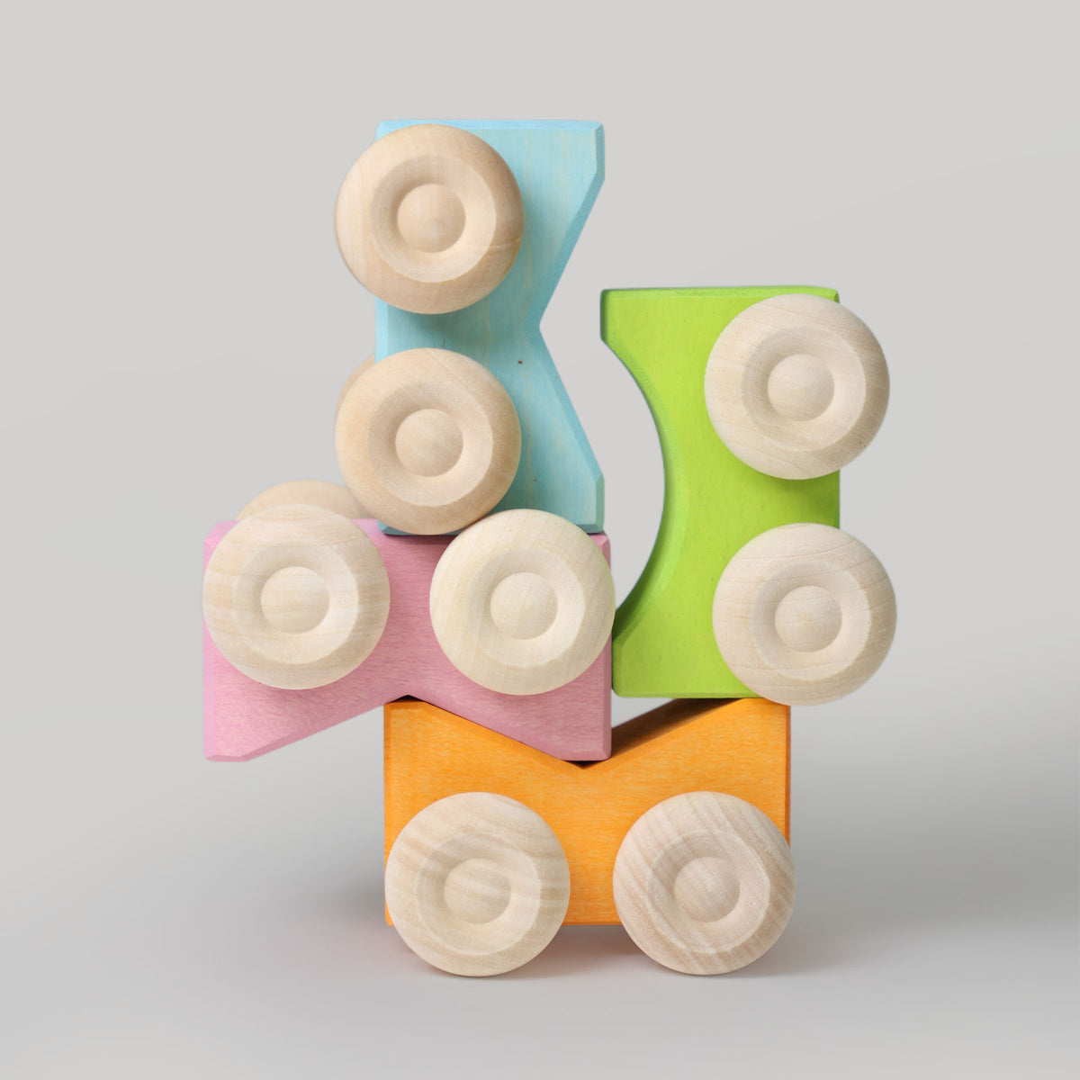 Grimm’s Stacking Cars Pink | Push and Pull Toy | Magic Forest Shop