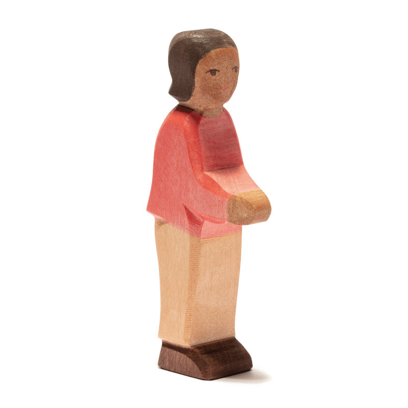 Ostheimer Wooden Figure - Farm Wife | Wooden Figures- Blue