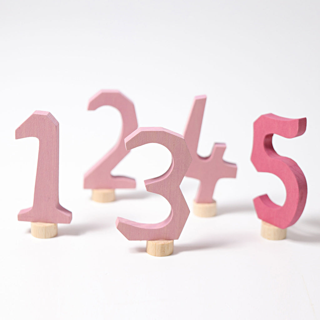 Grimms Pink Decorative Numbers 1-5