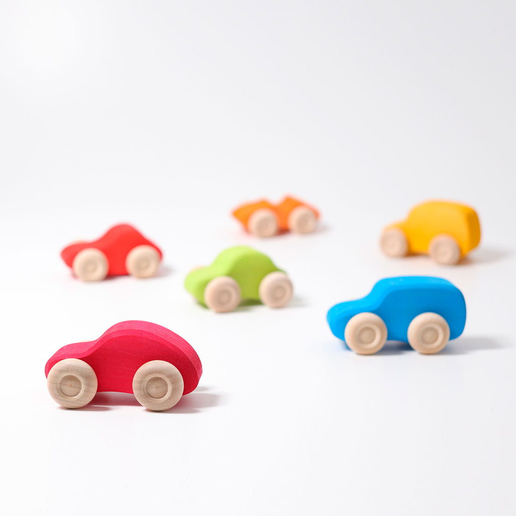 Grimms Colored Wooden Cars