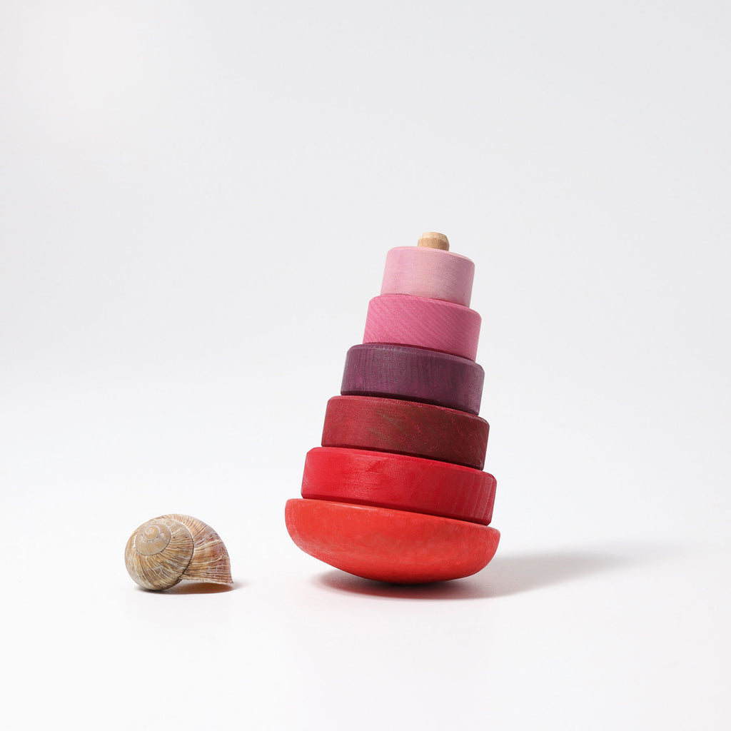 Grimms Pink Wobbly Stacking Tower