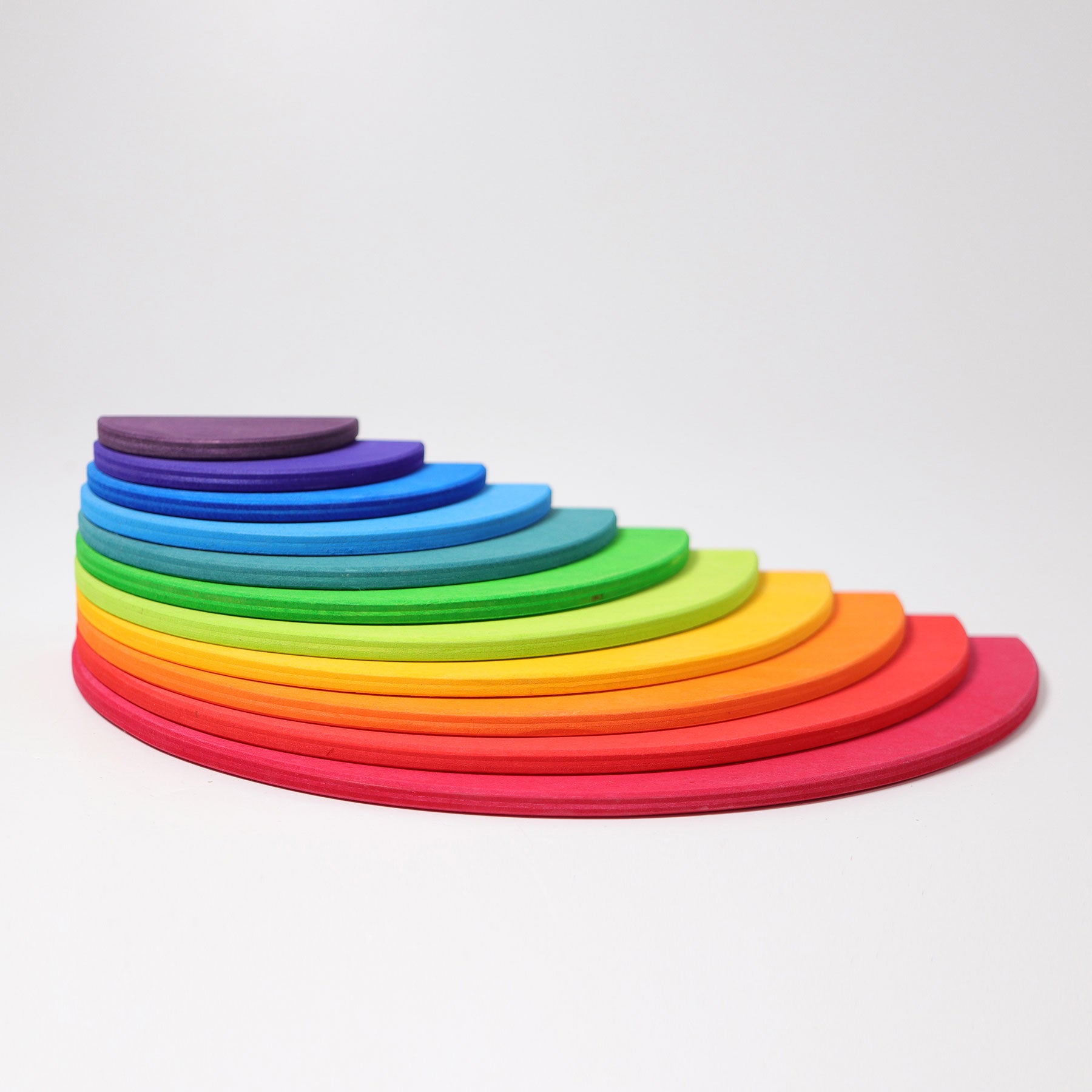 Grimm's 半円セット Grimm's Rainbow Semi Circles Wooden Building Set | Magic Forest Shop