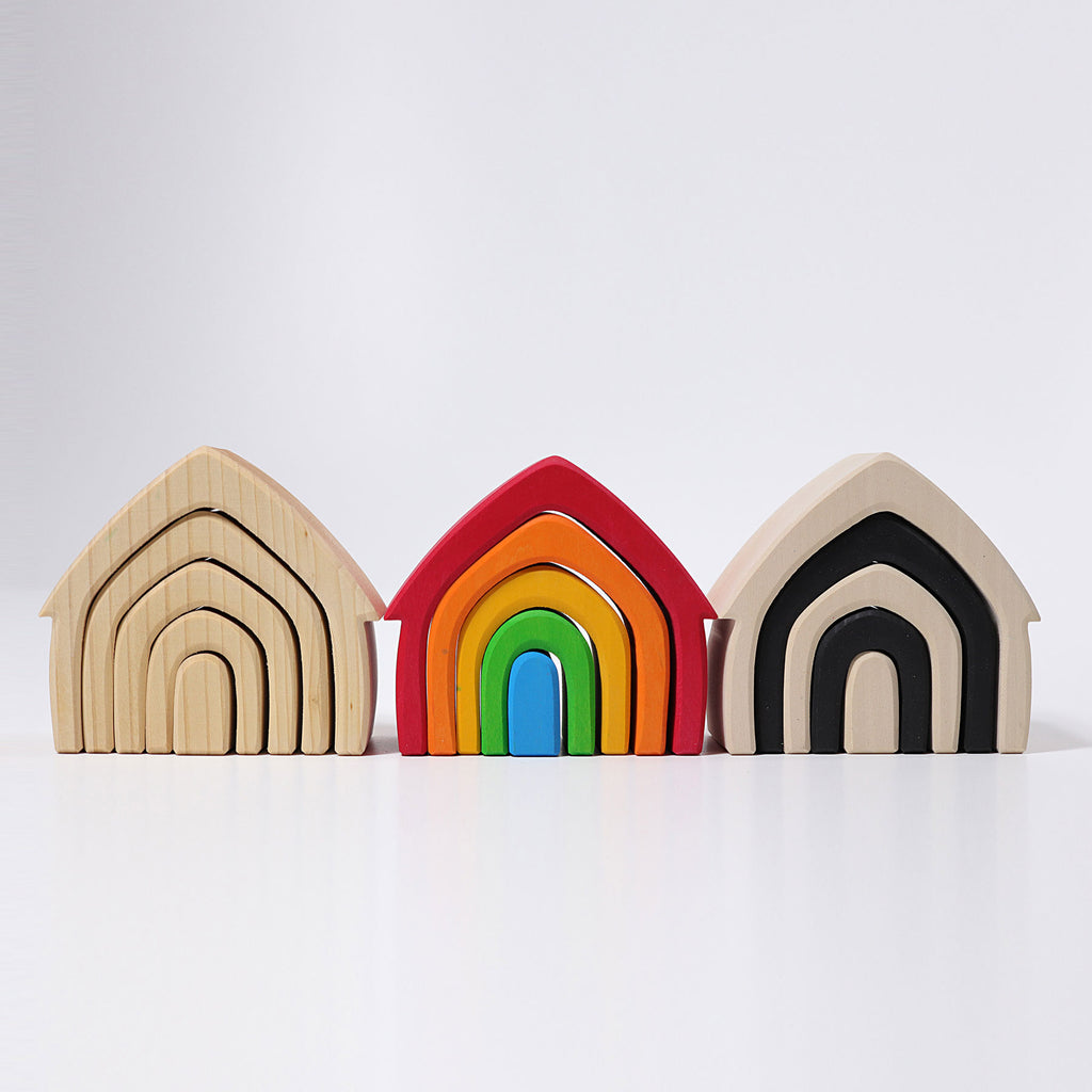 grimms rainbow house in three finishes