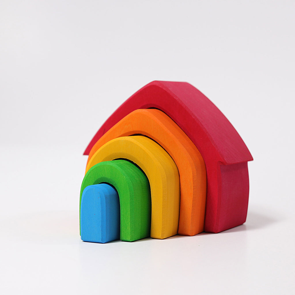 grimms rainbow house natural wood