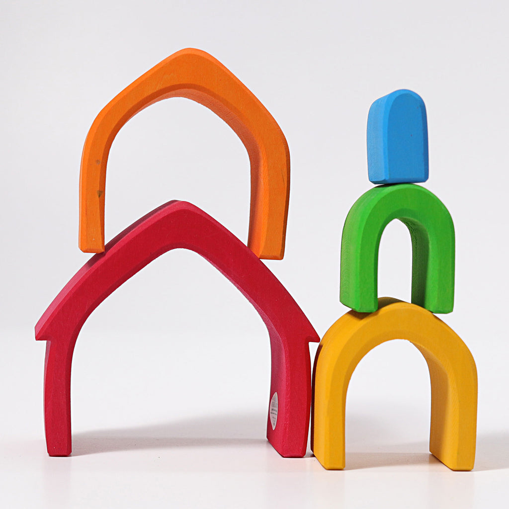 grimms rainbow house stacking toy