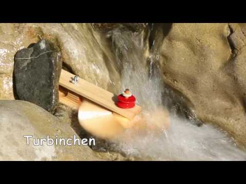 video showing the water turbine in action. 